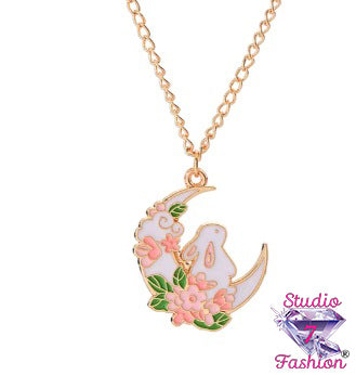 Moonlight Bloom Bunny Necklace