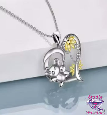 Mother and Baby Koala Heart Necklace