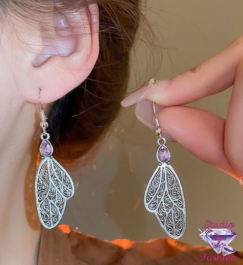 Filigree Butterfly Wing Earrings