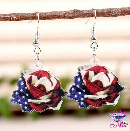 Patriotic Bloom Earrings