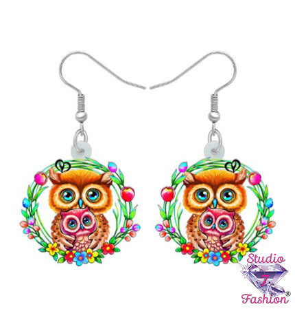 Hoot and Heart Earrings
