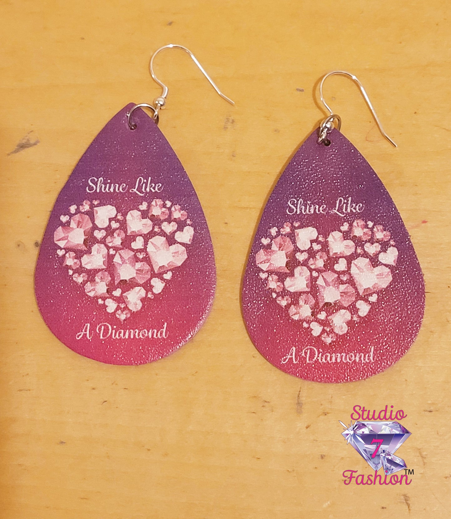 Shine Like A Diamond Leatherette Earrings