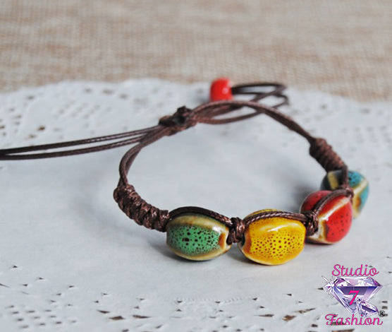 Vibrant Triple Stone Bracelet