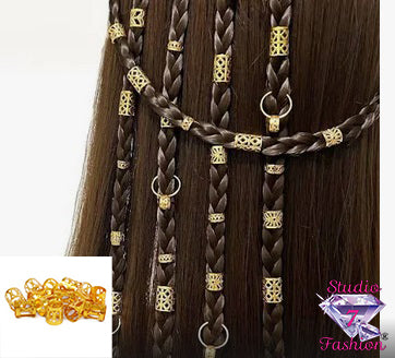 50 pcs Professional Gold Hair Beads