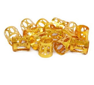 50 pcs Professional Gold Hair Beads