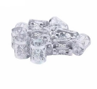 50 pcs Professional Silver Hair Beads