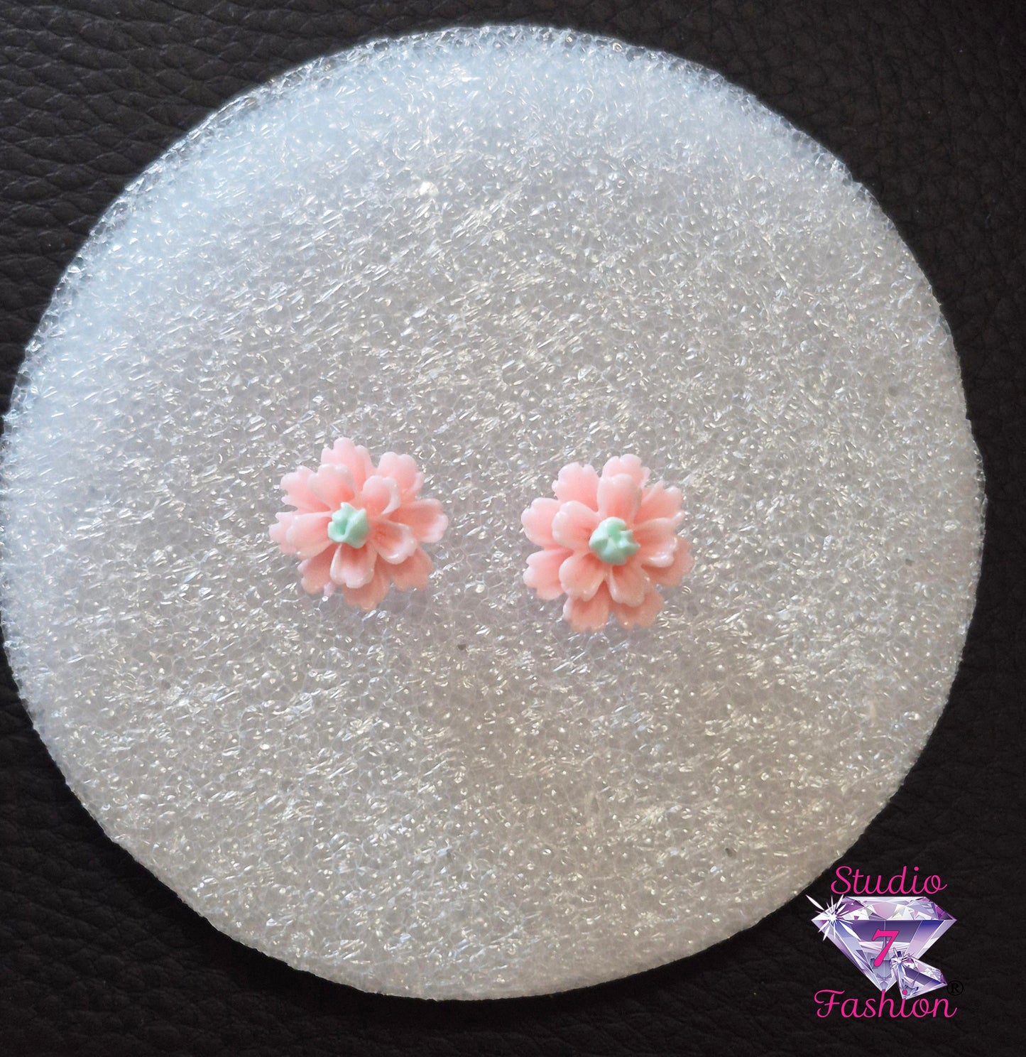 Light Pink Flower Earrings