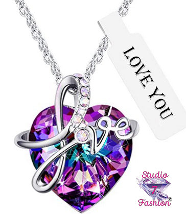 Iridescent Love Heart Necklace