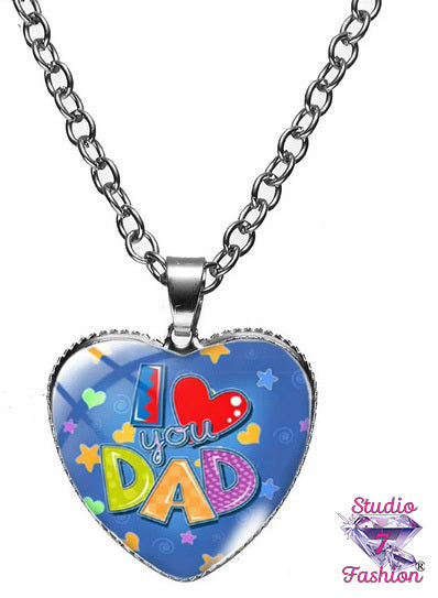 I Heart You Dad Necklace