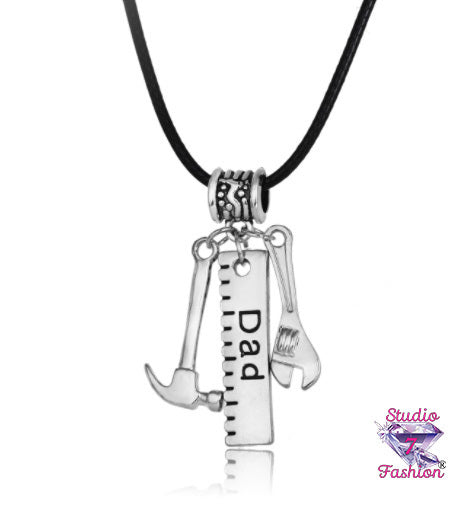 Handyman Tools Dad Corded Necklace