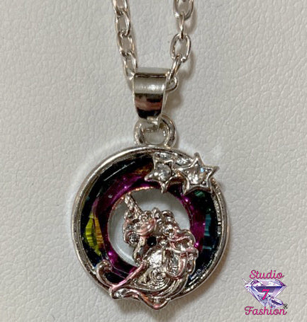 Iridescent Unicorn Necklace