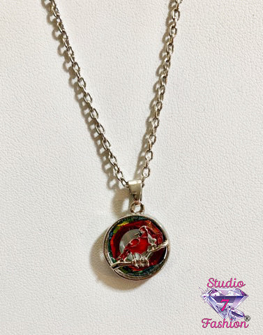 Iridescent Cardinal Necklace