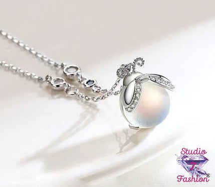 Iridescent Lightning bug Necklace