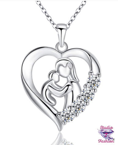 Mother Child Heart Necklace