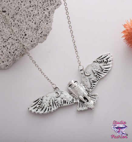 Outstretched Owl Necklace