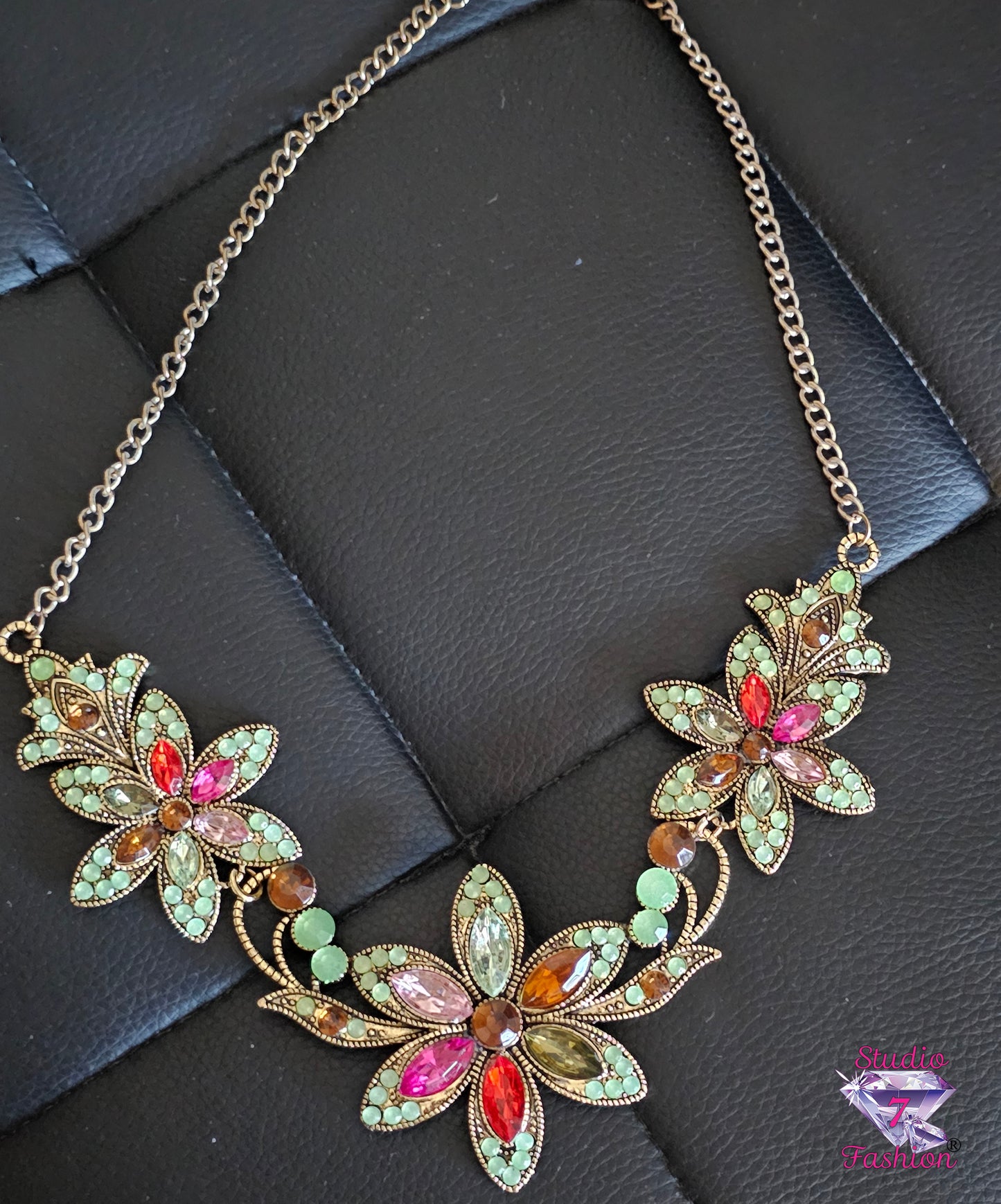 Fabulous Multicolor/Iridescent Statement Necklace-