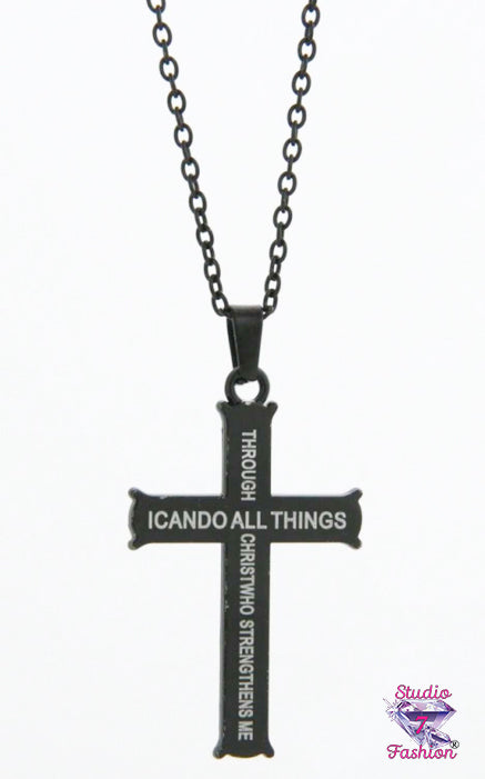 I Can Do All Things Cross Necklace