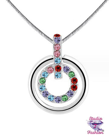 Multicolor Double Loop Necklace