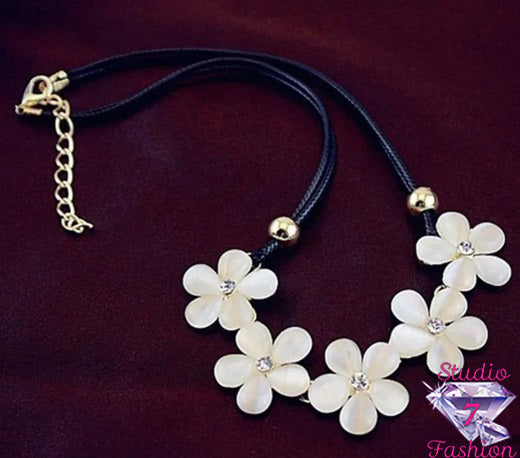 Moonstone Floral Necklace