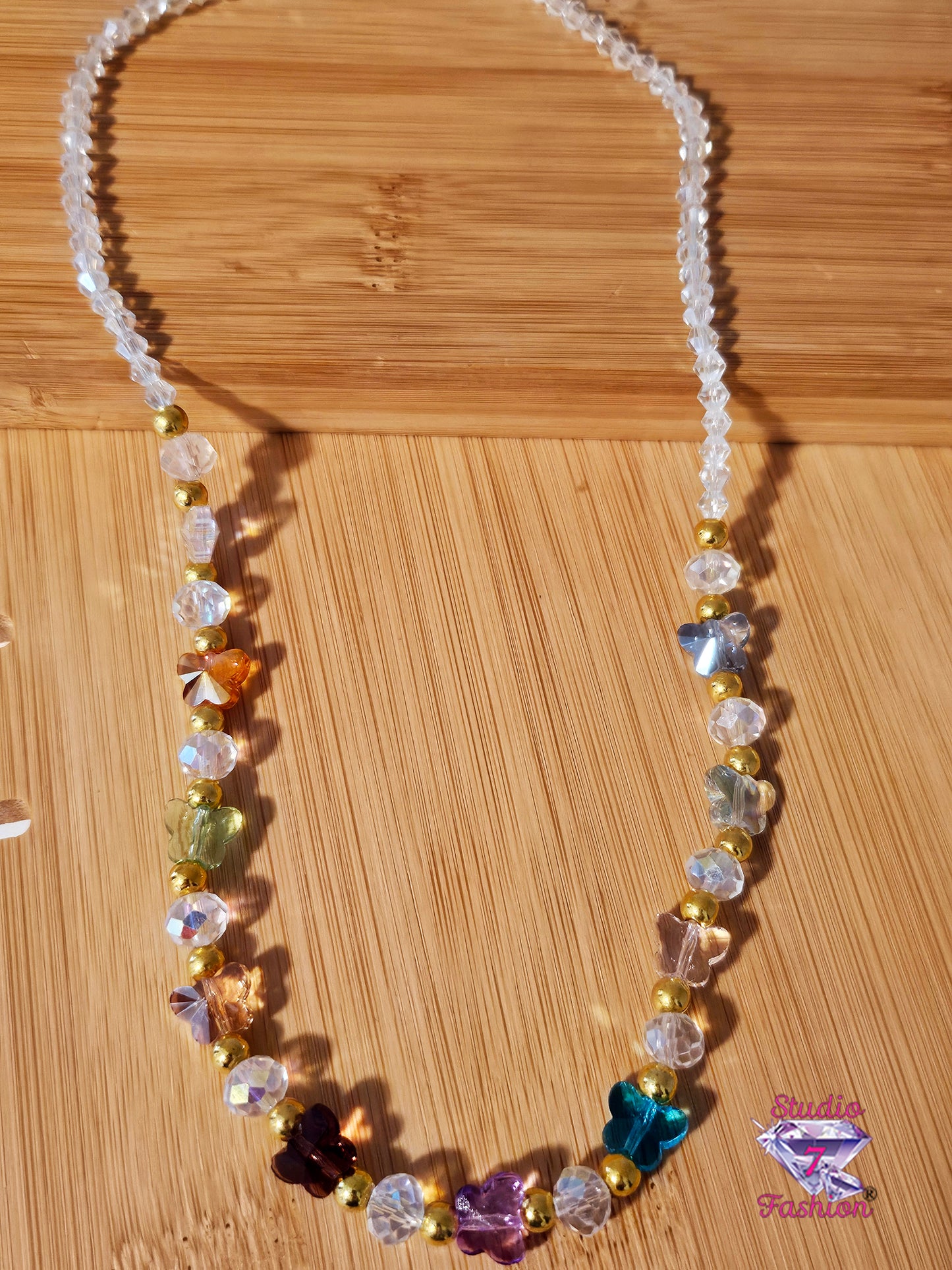 Flutterby My Butterfly Beaded Necklace