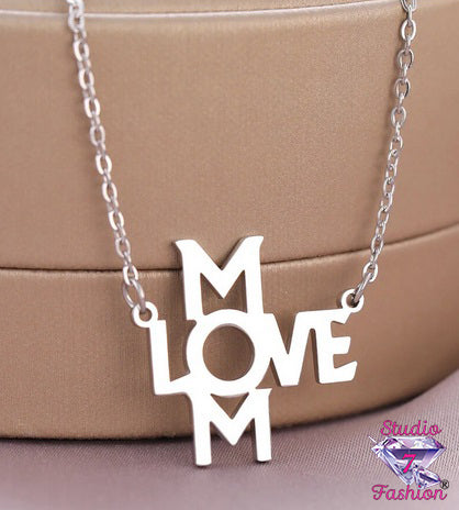 Love Mom Scrabble Necklace