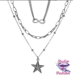 Star/Infinity Multilayer Necklace