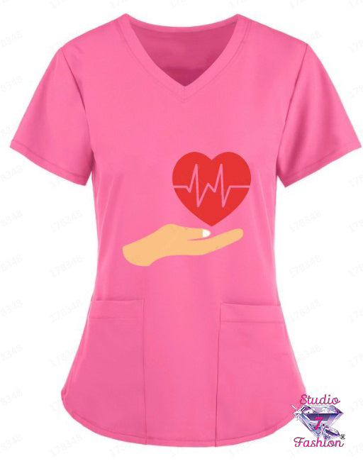 Loving Hands Scrub Top