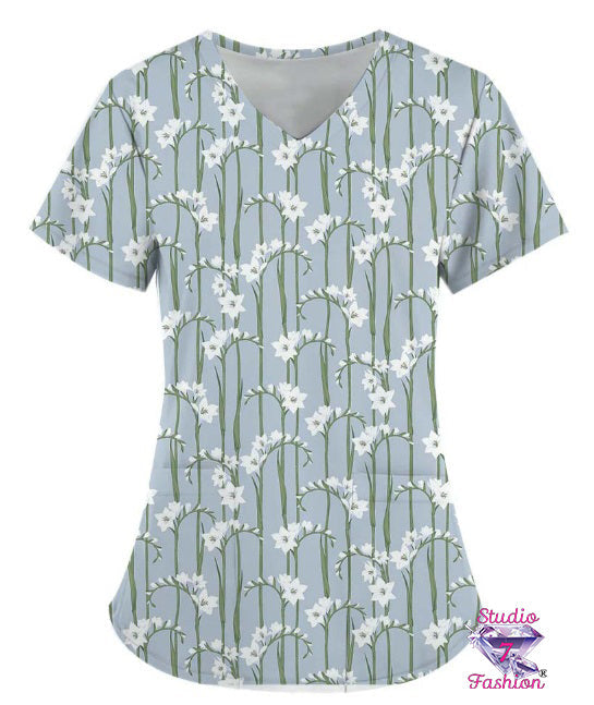 Starflower Scrub Top