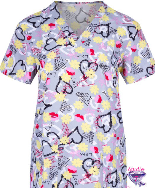 Love My Nurse Scrub Top
