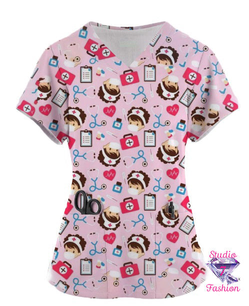 Happy Nurse Scrub Top