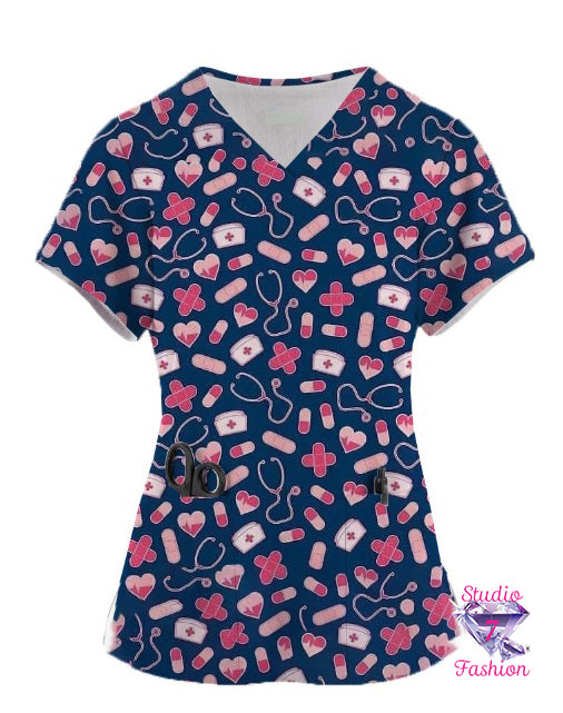 Don't Forget Your Medicine Scrub Top