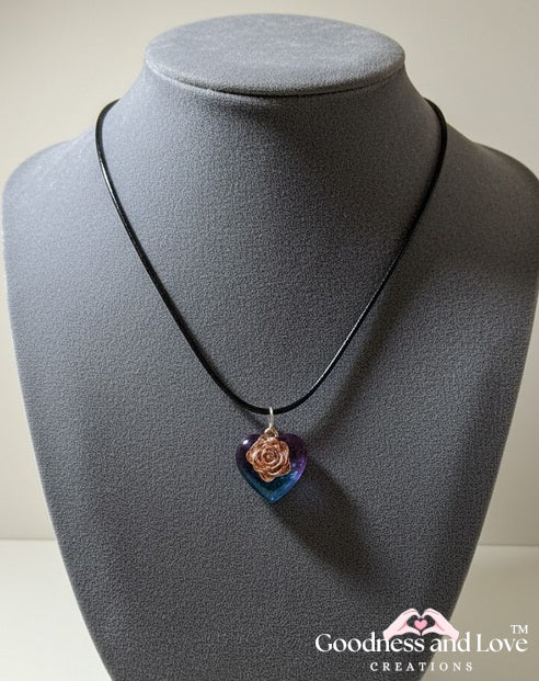 Blush Bloom Heart Necklace