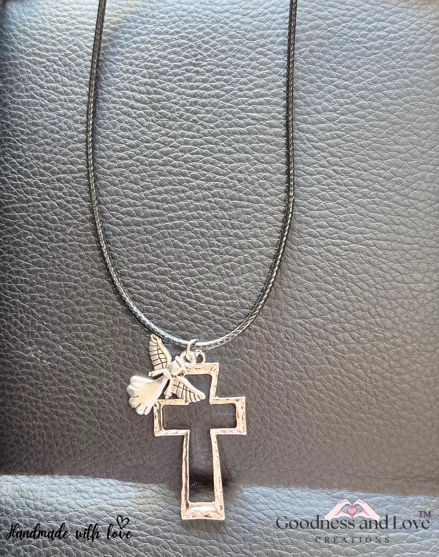 Guardian Angel Cross Necklace