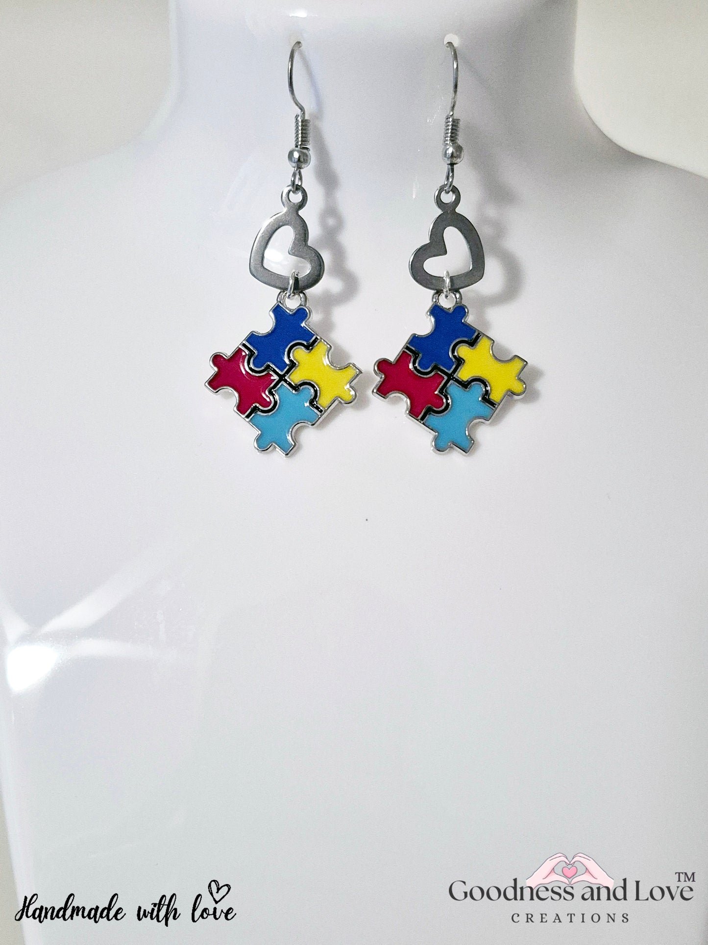 Autism Heart Earrings