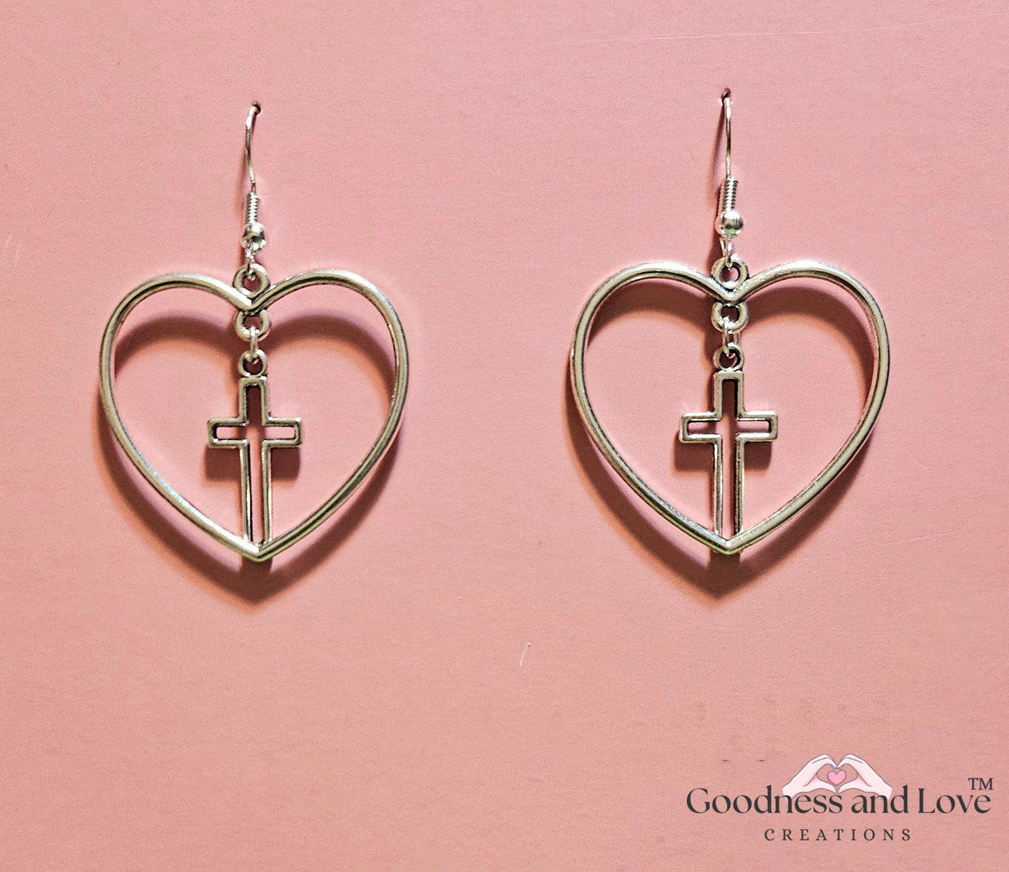 In My Heart Cross Earrings