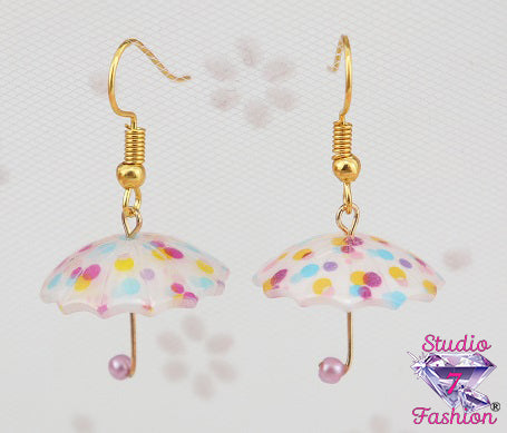 Confetti Showers Umbrella Earrings