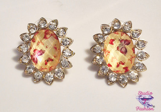 Enchanted Butterfly Bloom Earrings Yellow