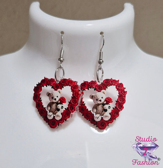 Beary Much In Love Earrings