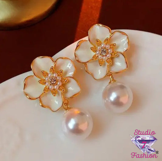 Blossoming Pearl Earrings