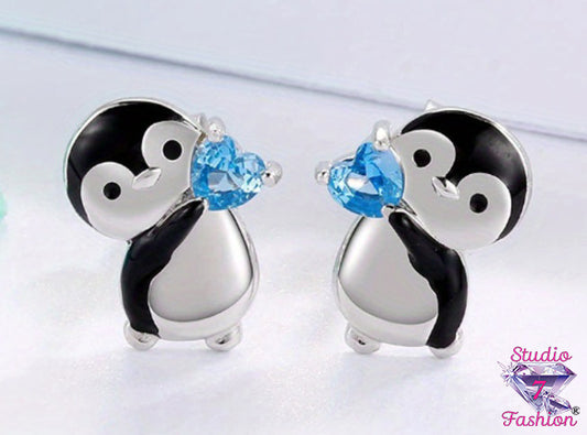 Penguin Love Stud Earrings