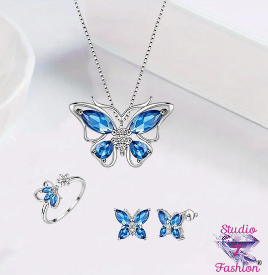 Sky Blue Butterfly Set