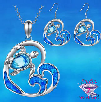 Turtle Waves Heart Set
