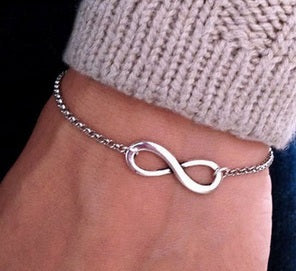 Handcrafted Infinity Bracelet Silver