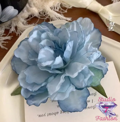 Vintage Bloom Hair clip Blue