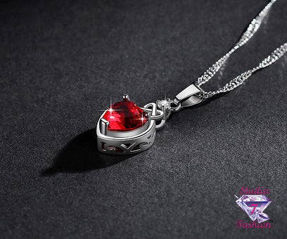 Infinite Love Red Heart Necklace