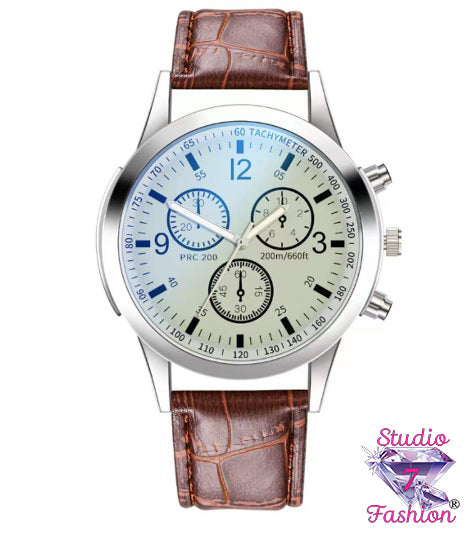 Men's Coffee Textured Watch