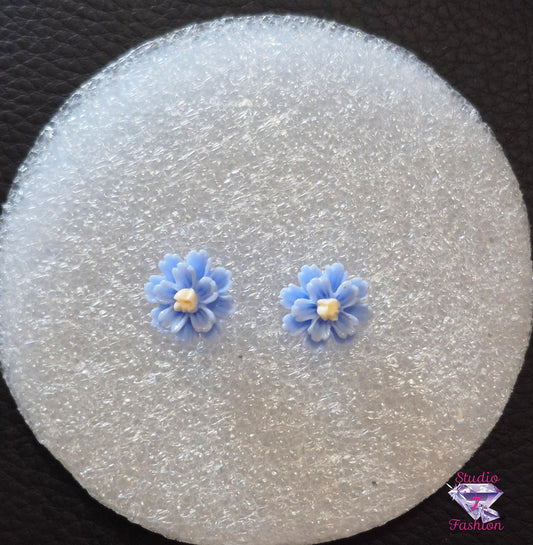 Blue Flower Earrings