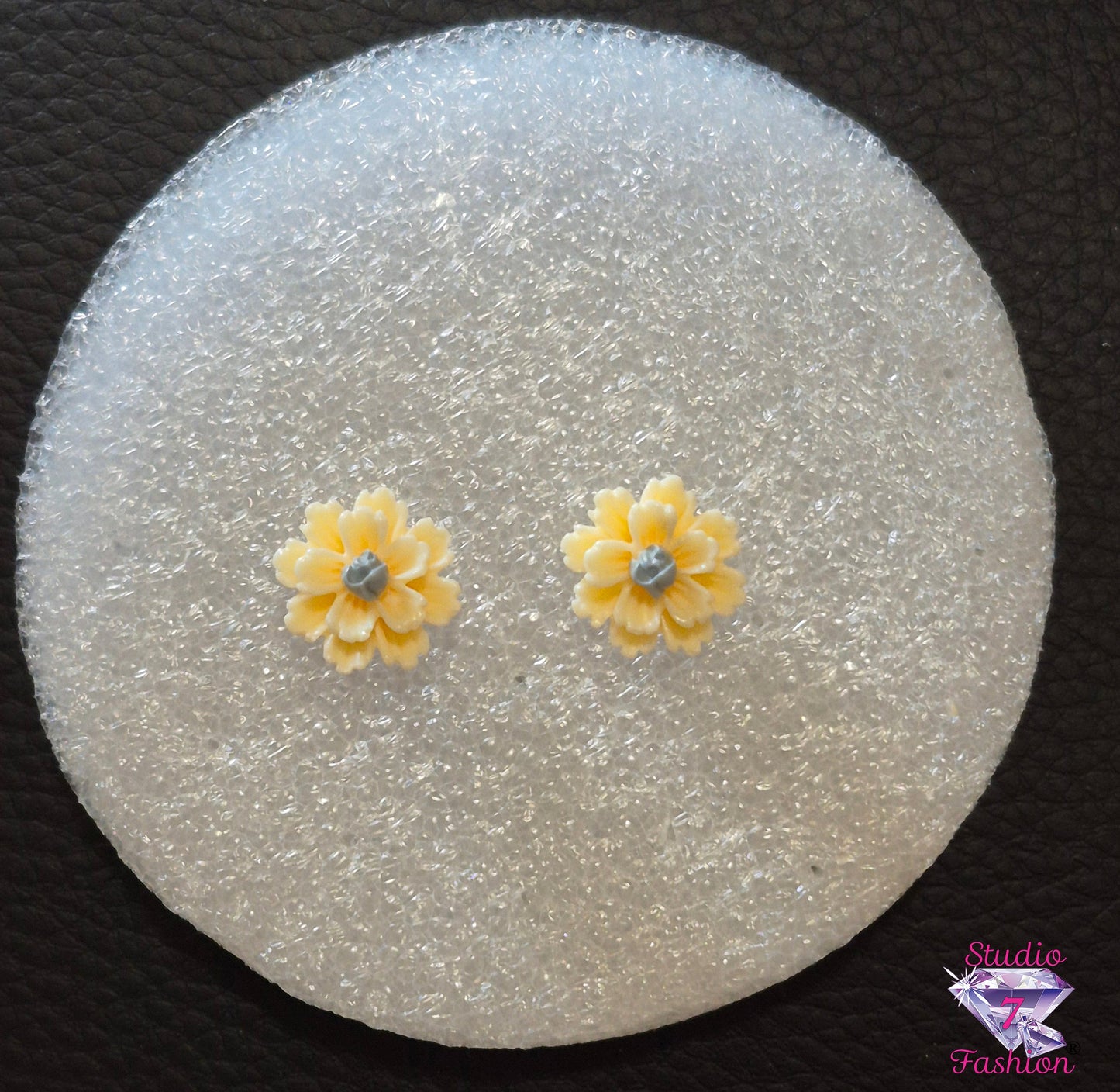 Yellow Flower Earrings