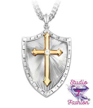 Shield of Faith Cross Necklace