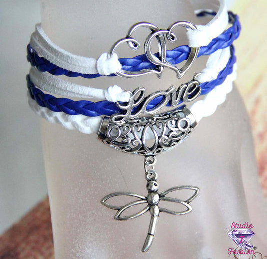 Dragonfly Hearts Multilayer Bracelet